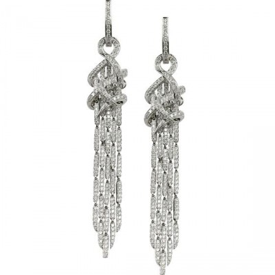 WEBSTER STEPHEN-Collection Forget me not-boucles d'oreilles-Cascade-or blanc-diamants