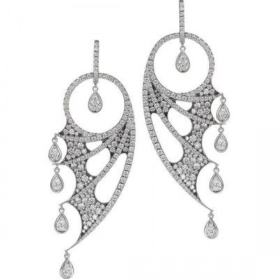 WEBSTER STEPHEN-Collection Jewels Verne-boucles d'oreilles Couture-or blanc-diamants