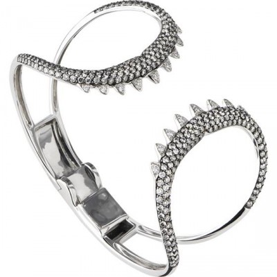 WEBSTER STEPHEN-Collection Jewels Verne-bracelet Shark jaw-or blanc-rhodium noir-argent-diamants