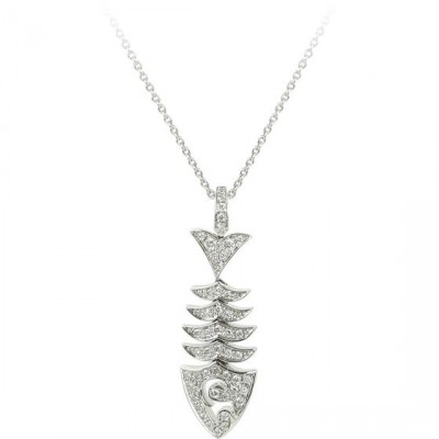 WEBSTER STEPHEN-Collection Jewels Verne-pendentif-or blanc-diamants
