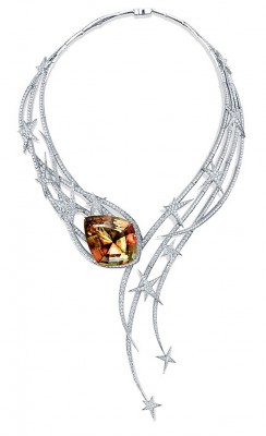 WEBSTER STEPHEN-Collier Couture-or blanc-diamants,-zultanite