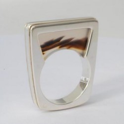 WESLEY HARRIS-Bague-Agate du Montana