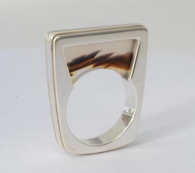 WESLEY HARRIS-Bague-Agate du Montana