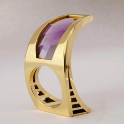 WESLEY HARRIS-Bague-Améthyste-or jaune