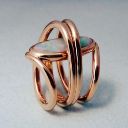 WESLEY HARRIS-Bague-Opale australienne-or