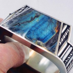 WESLEY HARRIS-Bracelet-argent-Labradorite