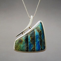 WESLEY HARRIS-Pendentif-Labradorite-argent (2)