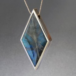 WESLEY HARRIS-Pendentif-Labradorite-argent