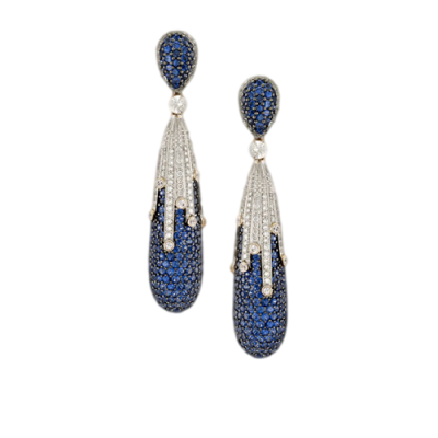 ZORAB boucles d'oreilles-saphirs-diamants