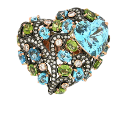 ZORAB topaze bleue-peridots-diamants