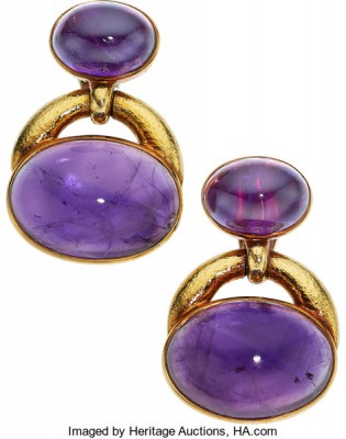 #DAVID WEBB #Gold #Amethyste #amethyst #cabochon