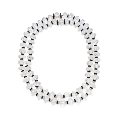 #DAVID WEBB #Rock Crystal #Diamond #Onyx #Necklaces #Cristal de roche #Diamant #collier
