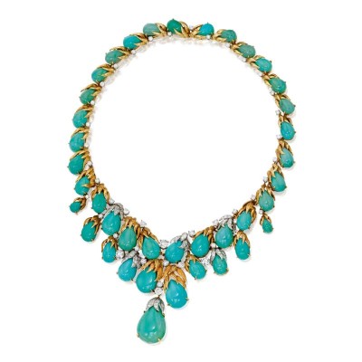 DAVID WEBB-turquoise-diamond-bracelet