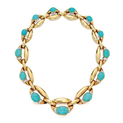 #DAVID WEBB #turquoises #diamonds #necklace