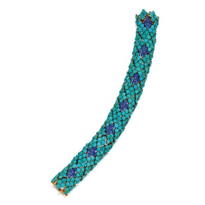 #DAVID WEBB #turquoises #sapphires #Bracelet