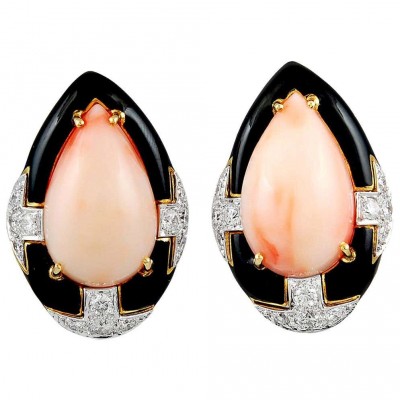 #DAVID WEBB #Earrings #Coral