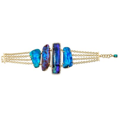 IRENE NEUWIRITH-opales Boulder-diamants-bracelet