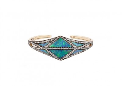 NOOR FARES-bracelet-diamants-opale noire