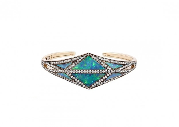 NOOR FARES-bracelet-diamants-opale noire