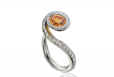 Orange diamond - diamonds - ETIENNE PERRET