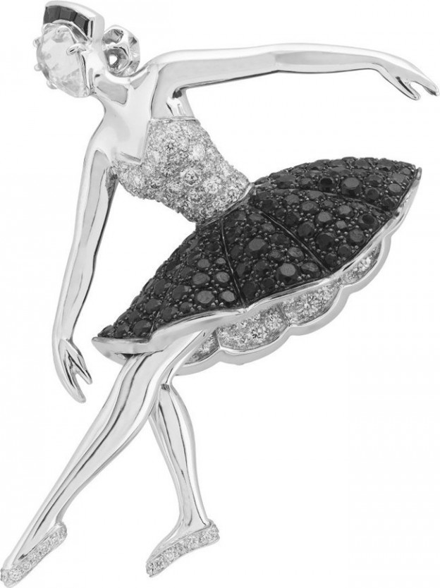 VAN CLEEF & ARPELS - diamants noirs et balncs - black and white diamonds - ballerines