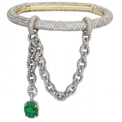 #AnaKhouri #Diamond #Emerald #Bracelet #gold