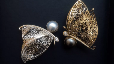 Boucles d'oreilles papillons - Butterflies earrings
