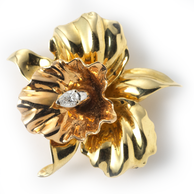 Broche orchidée avec diamant - Orchid with Diamond, 2016