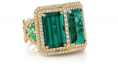 #ERICA COURTNEY #Double-Trouble-Ring #Indicolites #diamonds