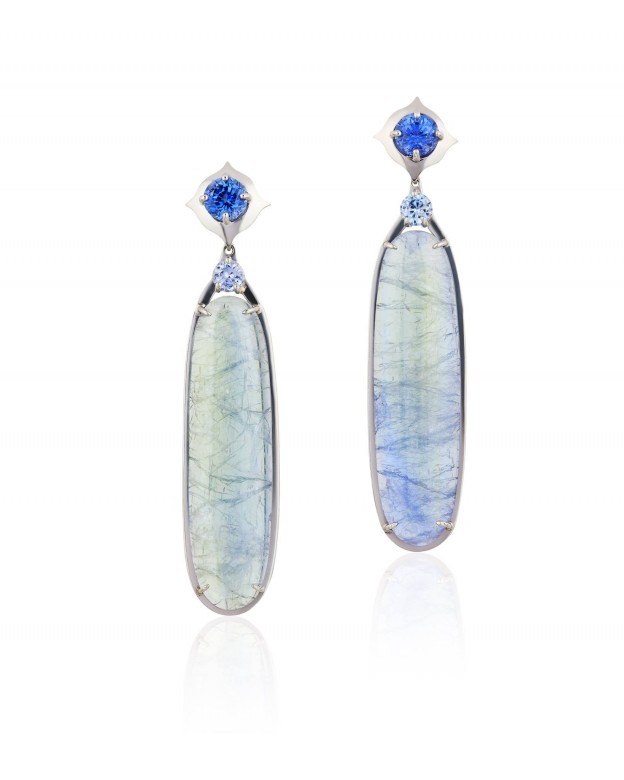MIM FAVRE tanzanite drops - white sapphires
