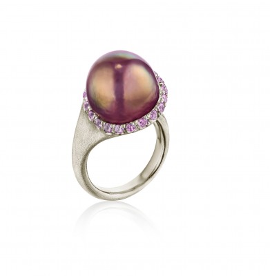 #NAOMI SARNA #Chinese freshwater Pearl #purple Garnets