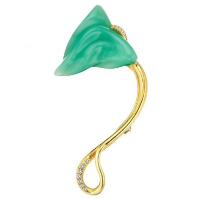#NAOMI SARNA #Chrysoprase #Brooch #Broche