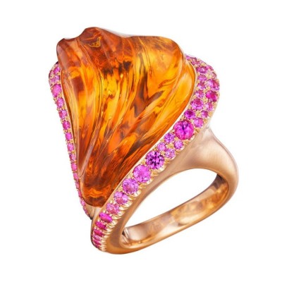 #NAOMI SARNA #vivid pink Sapphires #CITRINE #Saphirs roses