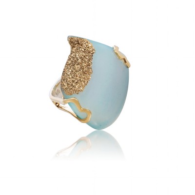 PALOMA SANCHEZ Drusy agate, 22K gold