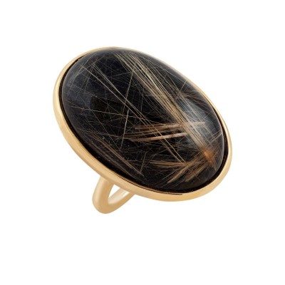 PALOMA SANCHEZ Rutiled quartz with black jade