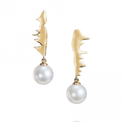 PALOMA SANCHEZ- earrings-gold-japonese-akoya-pearls
