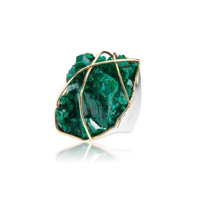 PALOMA SANCHEZ-rough dioptase-ring