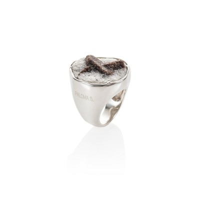 PALOMA SANCHEZ-rough staurolite-silver-ring