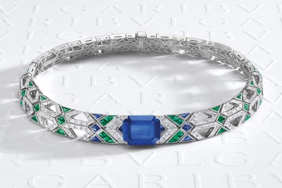 #BULGAIRI #necklace #sapphire #emerald #diamond #collier #saphir #émeraude #diamant