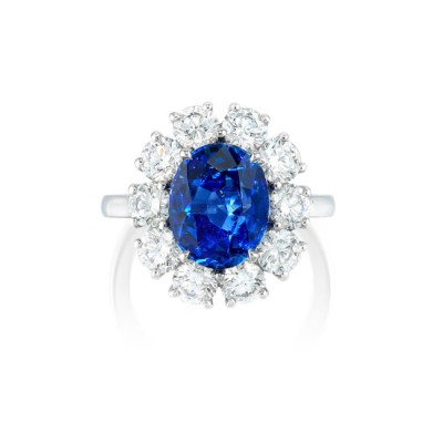 #BULGARI #4.05ct Sapphire #Diamond #Ring {Saphir 4.05ct #Diamant #Bague