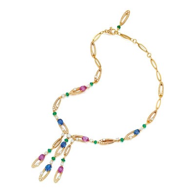 #BULGARI #COLLIER #sapphires #diamonds #emeralds #necklace