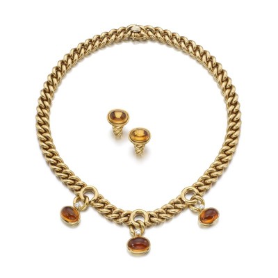#BULGARI #Citrine #diamond #necklace #citrine #earclips