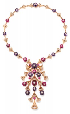 #BULGARI #Diamond #Amethyst #Rubellite #Gold #‘Divas’ Dream’ Necklace #Diamant #Améthyste #Or #Collier