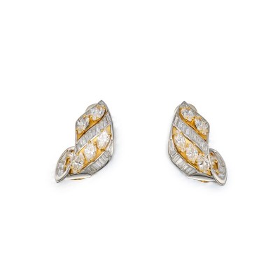 #BULGARI #Diamond #Earclips #Diamant #Boucles d'oreilles