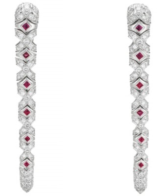 #BULGARI #Ruby #Diamond #Platinum #Gold #Earrings #Rubis #Diamants #Platine #Or #Boucles d'oreilles