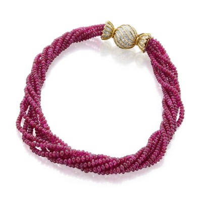#BULGARI #Ruby and Diamond Necklace