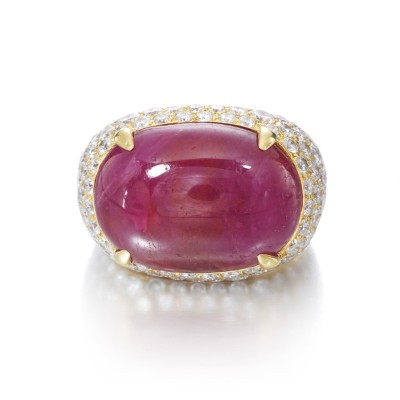 #BULGARI #Ruby #cabochon #diamond #ring