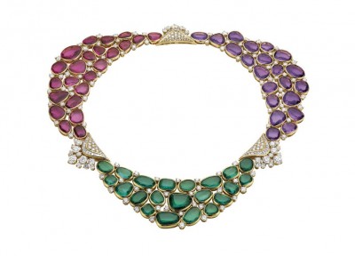 #BULGARI #diamants #émeraude #améthyste #tourmaline #collier Mvsa #2014