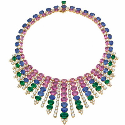 BULGARI-pendant-emerald-sapphire-diamond
