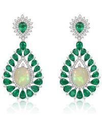 ANNOUSHKA--White-Gold-Sutra-Opal-Emeralds-Earrings